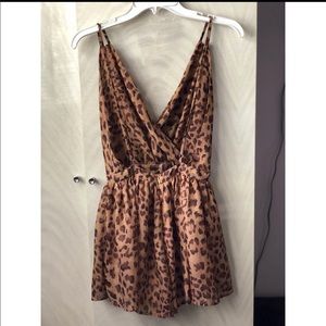 Cheetah print romper